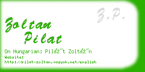 zoltan pilat business card